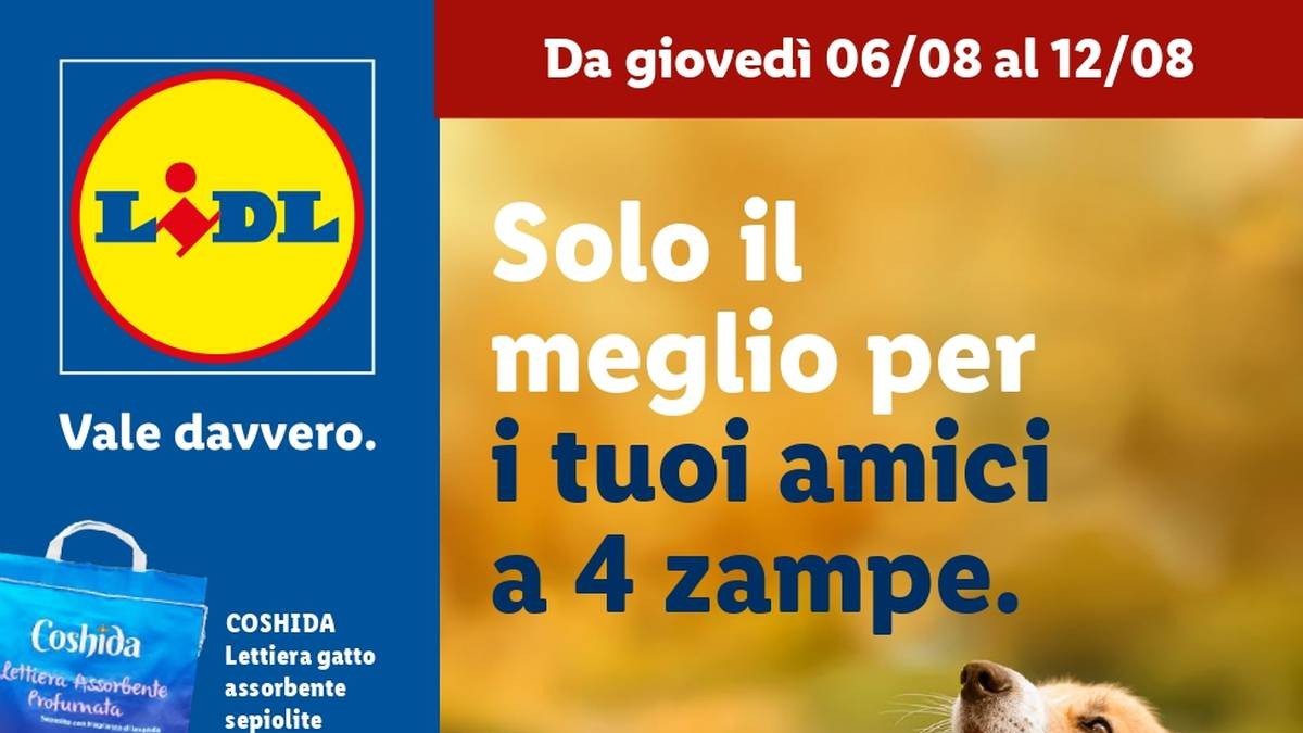 Volantino Lidl Animali dal 6 agosto 2026
