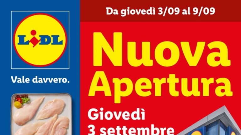 Volantino Lidl Nuova Apertura dal 3 settembre 2026 a Maerne di Martellago