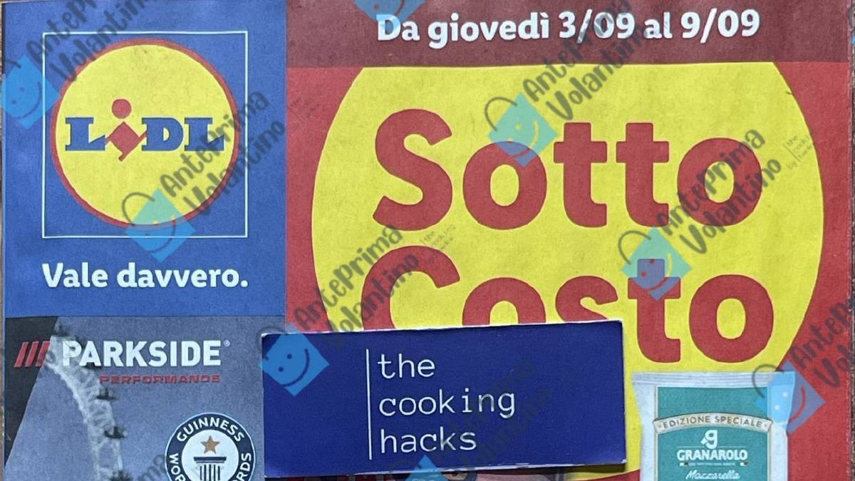 Volantino Lidl dal 3 settembre 2026