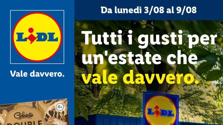 Volantino Lidl gelati dal 3 agosto 2026