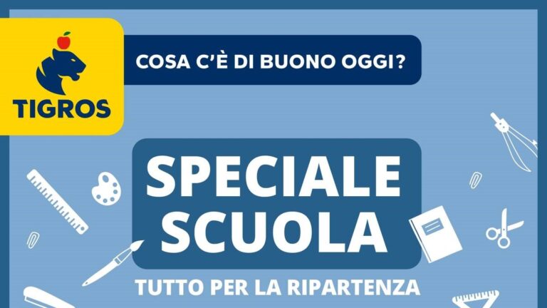 Volantino Tigros Scuola dal 28 agosto 2026, quaderni e cancelleria per la ripartenza