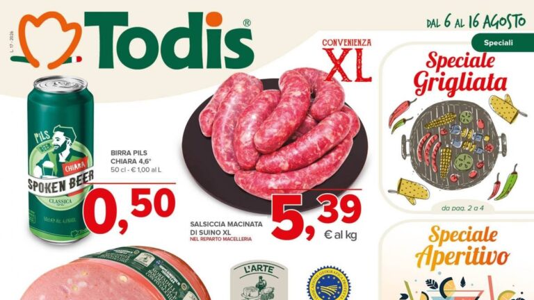Volantino Todis dal 6 agosto 2026