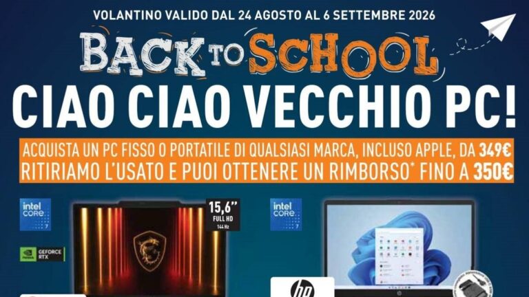 Volantino Unieuro dal 24 agosto 2026