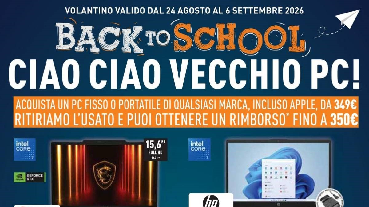 Volantino Unieuro dal 24 agosto 2026