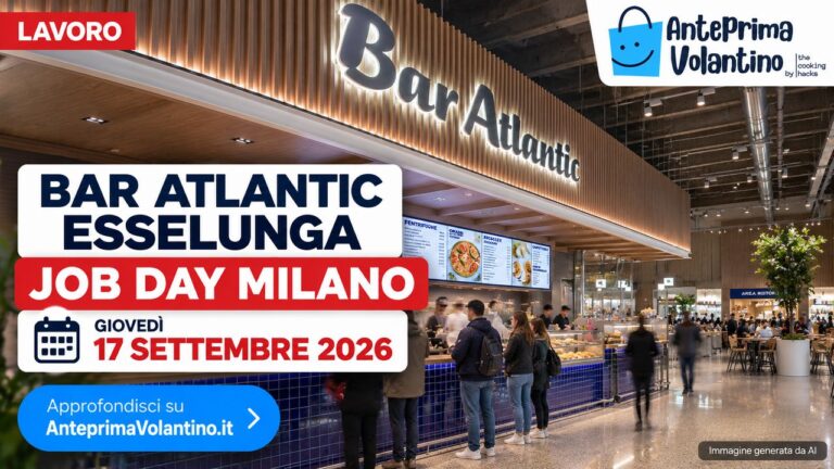 Bar Atlantic Esselunga Job Day Milano 17 settembre, aperte le candidature