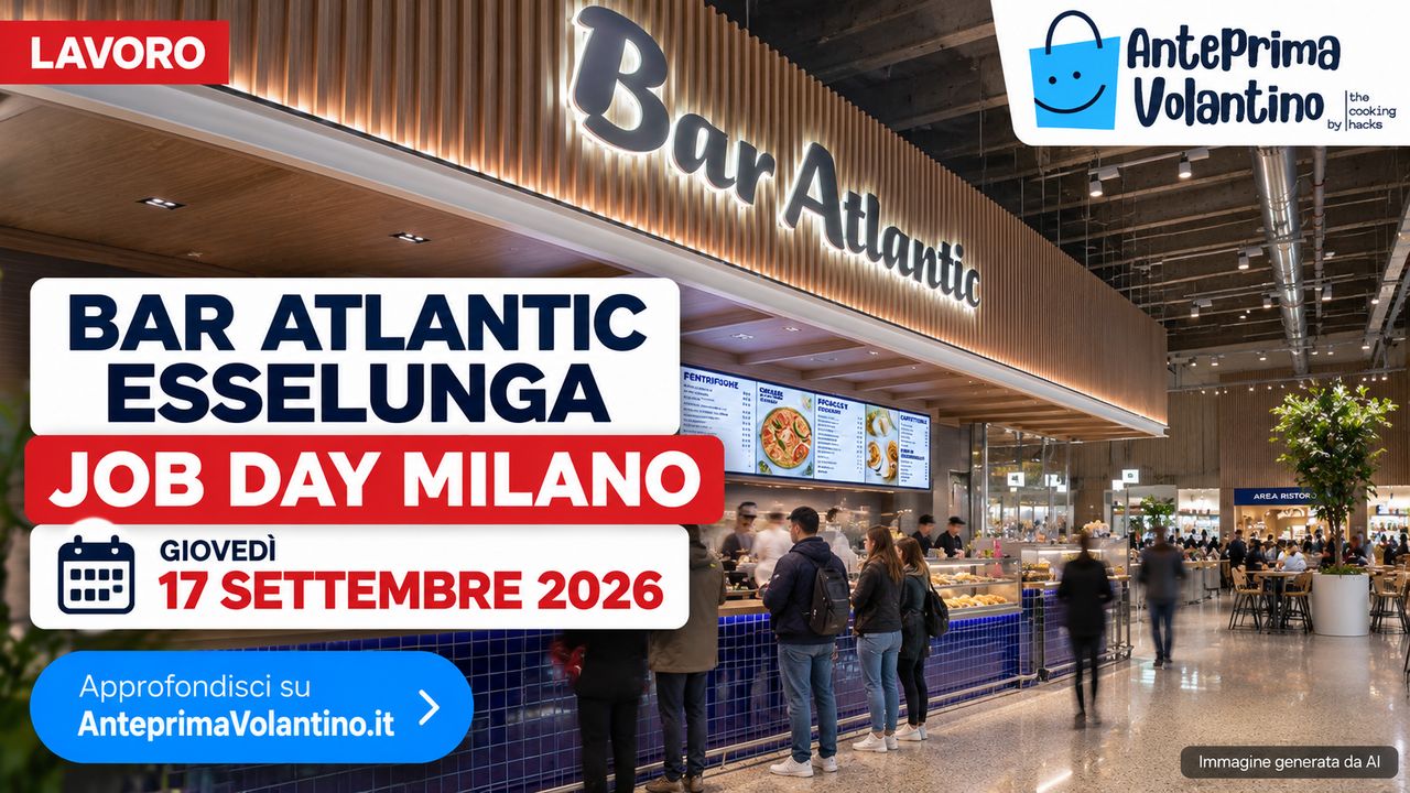 Bar Atlantic Esselunga Job Day Milano 17 settembre, aperte le candidature