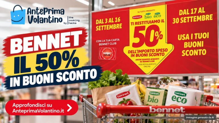 Bennet restituisce il 50% in buoni sconto, quando conviene davvero