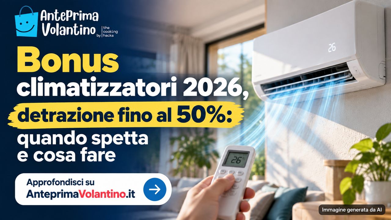 Bonus climatizzatori 2026, detrazione fino al 50%: quando spetta e cosa fare