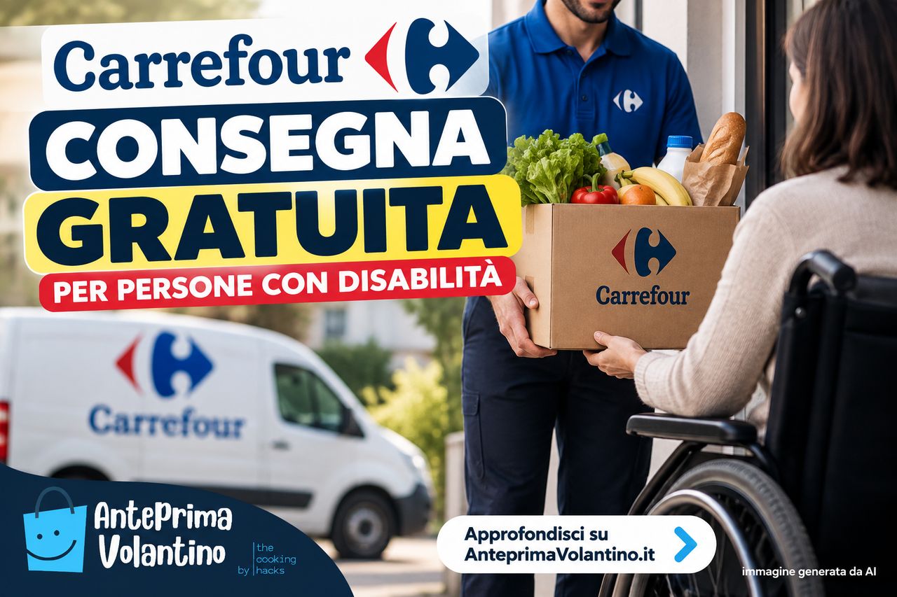 Carrefour, consegna gratuita per persone con disabilità: requisiti e come richiederla