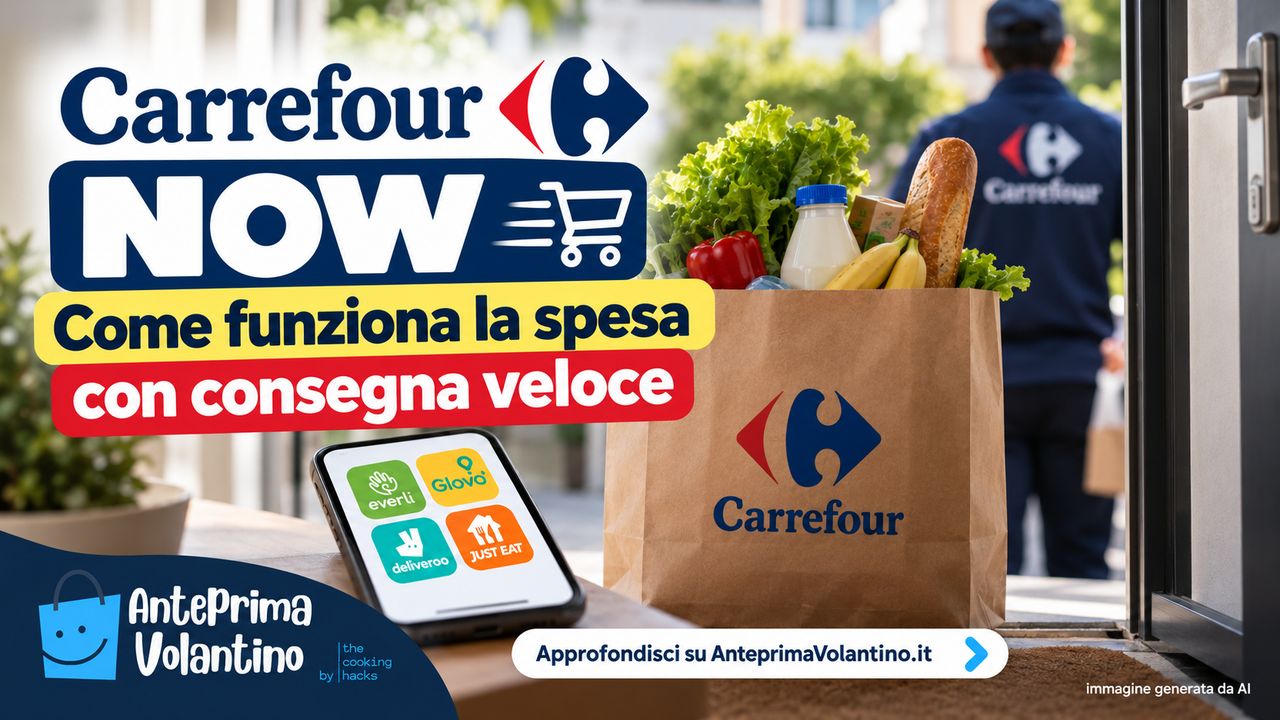 Carrefour NOW, come funziona la spesa con consegna veloce