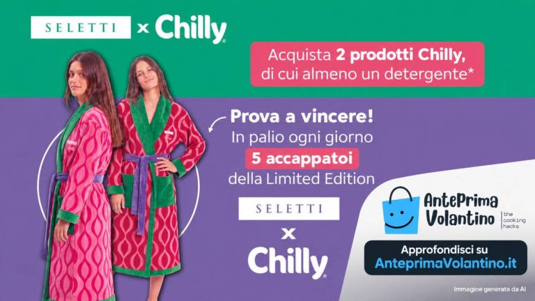 Concorso Chilly 2026, come vincere l’accappatoio Seletti