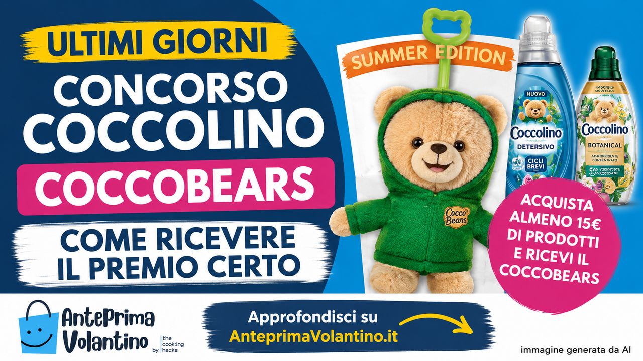 Concorso Coccolino CoccoBears, ultimi giorni per ottenere il peluche Summer Edition