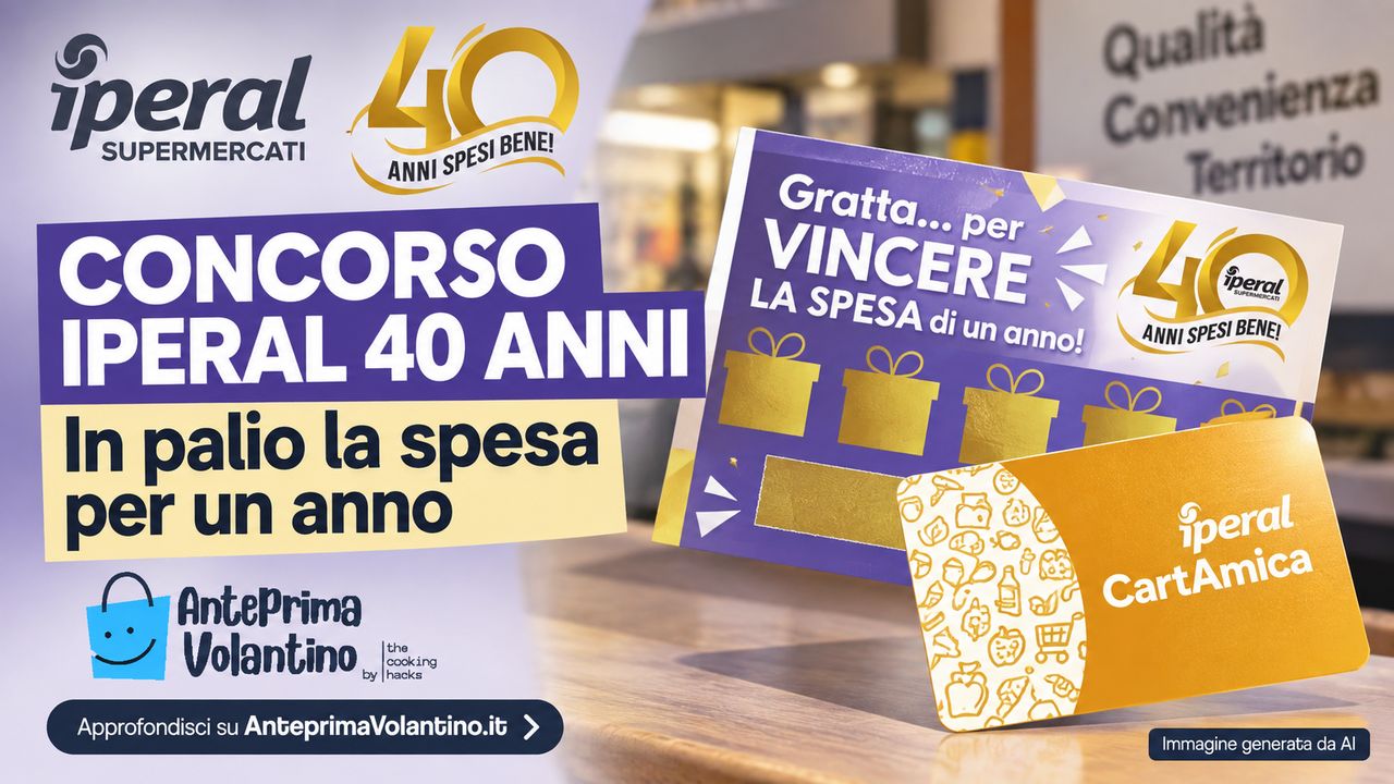 Concorso Iperal 40 anni, come vincere la spesa per un anno da 6.100 euro