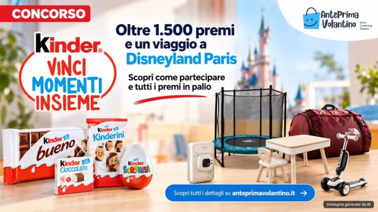 Concorso Kinder Vinci Momenti Insieme 2026-2027, premi e regole