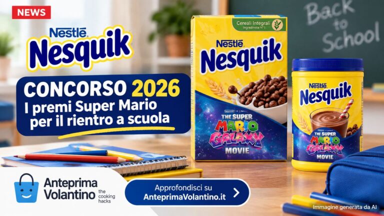 Concorso Nesquik e Cereali Nestlé 2026, premi Super Mario per la scuola