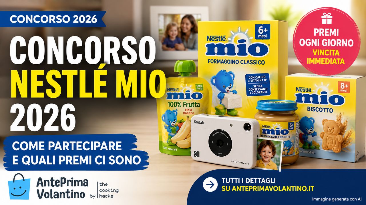 Concorso Nestlé MIO 2026, come partecipare e quali premi ci sono