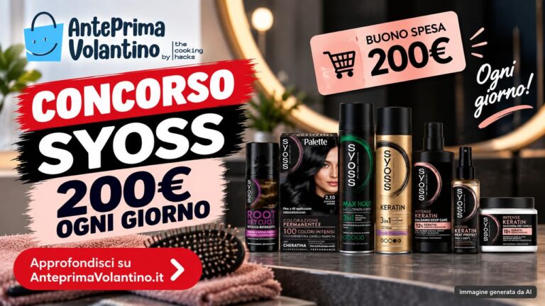 Concorso Syoss 2026, come vincere un buono spesa da 200 euro ogni giorno