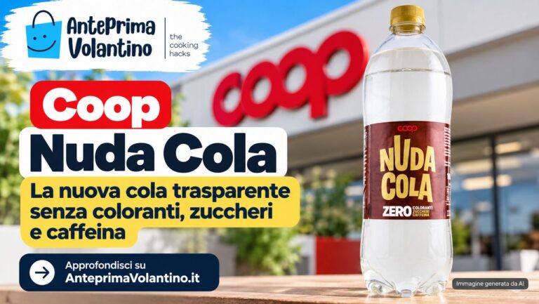 Coop Nuda Cola, arriva la cola trasparente senza coloranti, zuccheri e caffeina