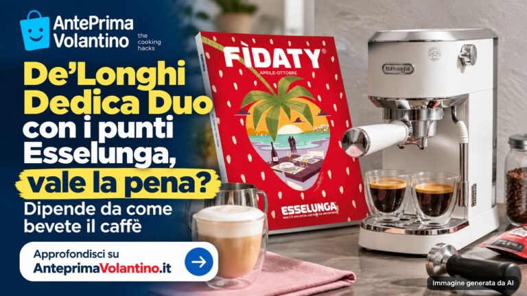 De'Longhi Dedica Duo con i punti Esselunga, vale la pena? Dipende da come bevete il caffè