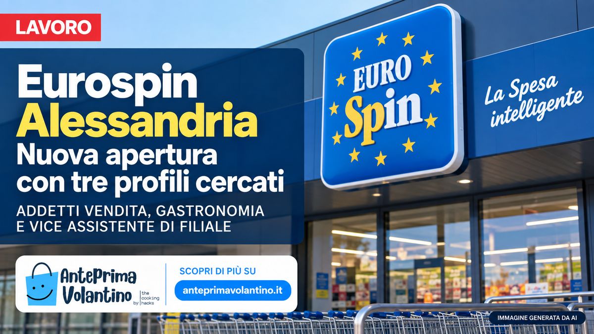 Eurospin Alessandria, lavoro per la nuova apertura