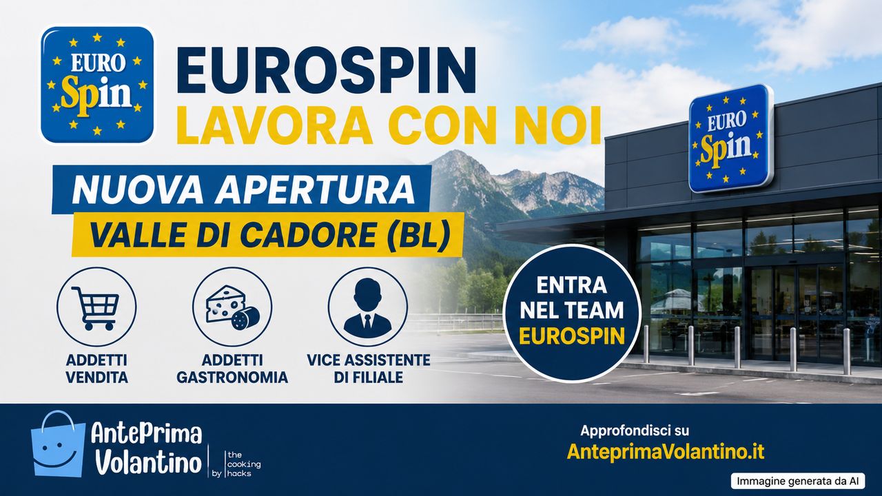 Eurospin lavora con noi a Valle di Cadore per la nuova apertura, tre figure ricercate