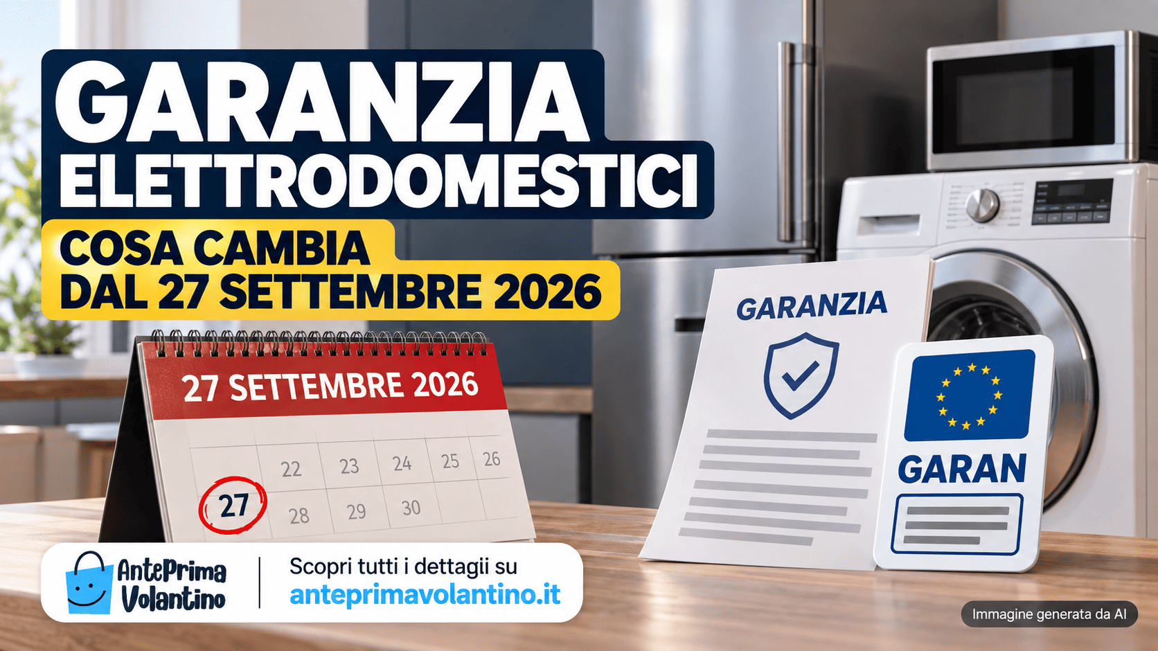 Garanzia elettrodomestici, cosa cambia dal 27 settembre 2026