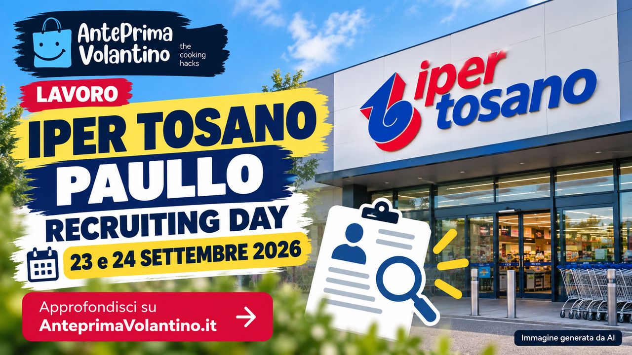 Iper Tosano Paullo, Recruiting Day il 23 e 24 settembre 2026 per la nuova apertura