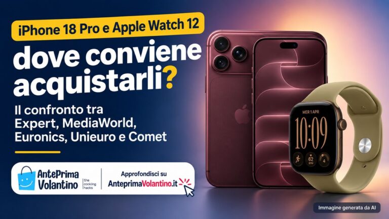 iPhone 18 Pro e Apple Watch 12 da Expert, MediaWorld, Euronics, Unieuro e Comet: dove conviene acquistarli?