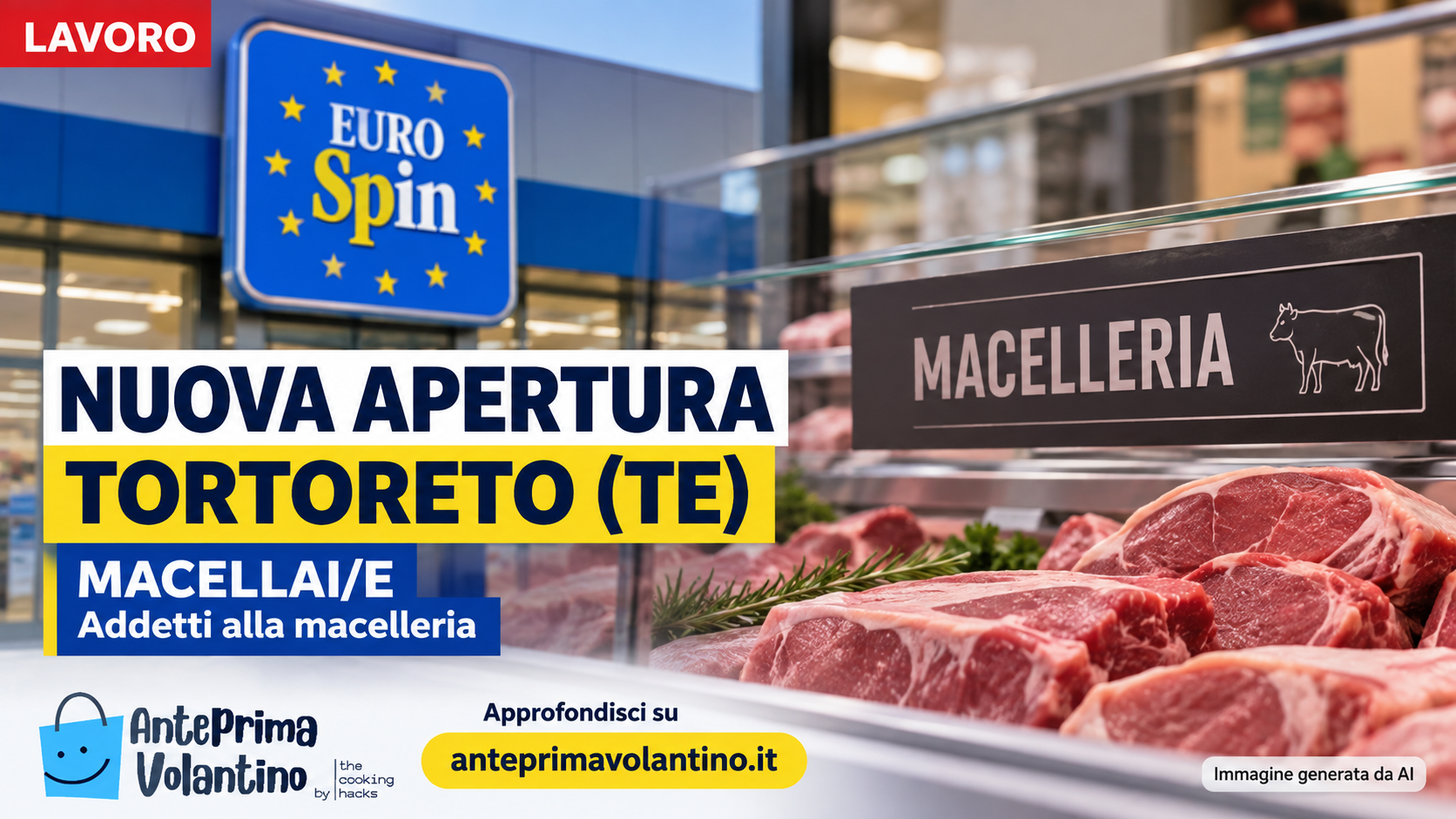 Lavoro Eurospin Tortoreto, nuova apertura e posti al banco macelleria