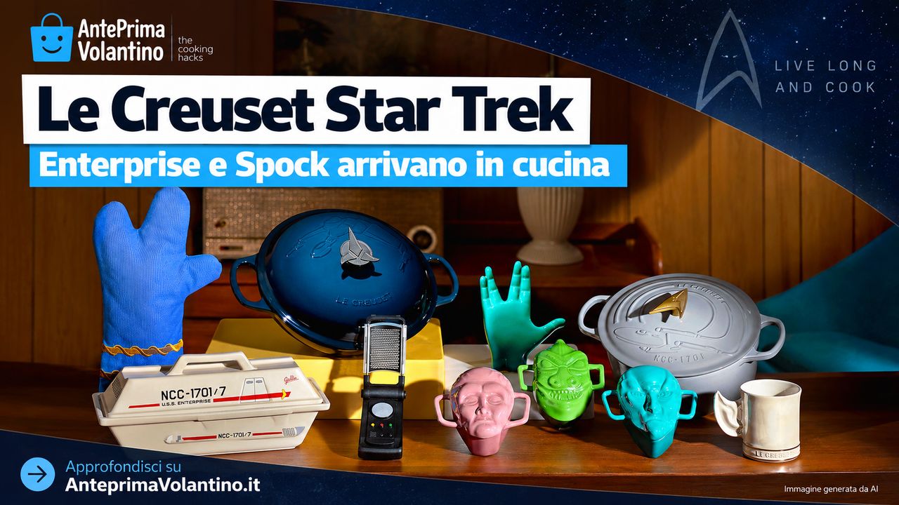 Le Creuset Star Trek, Enterprise e Spock arrivano in cucina: tutti i pezzi e i prezzi