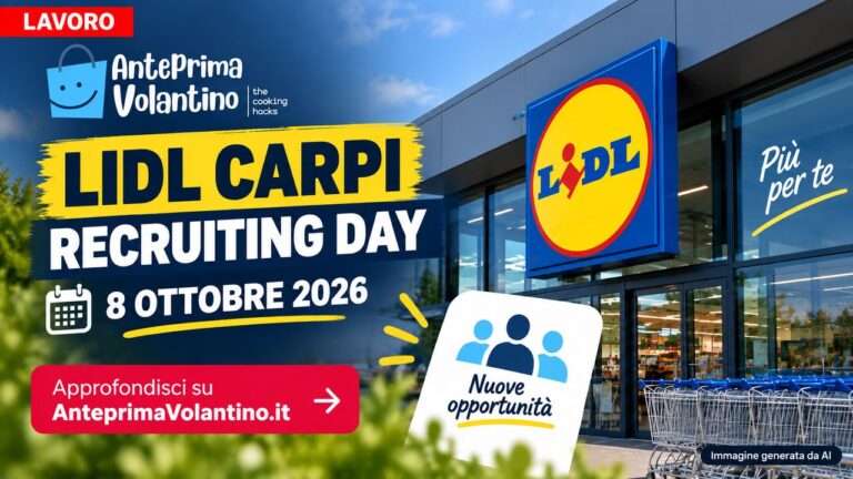 Lidl Carpi, Recruiting Day l’8 ottobre 2026 per la nuova apertura: posizioni e come candidarsi