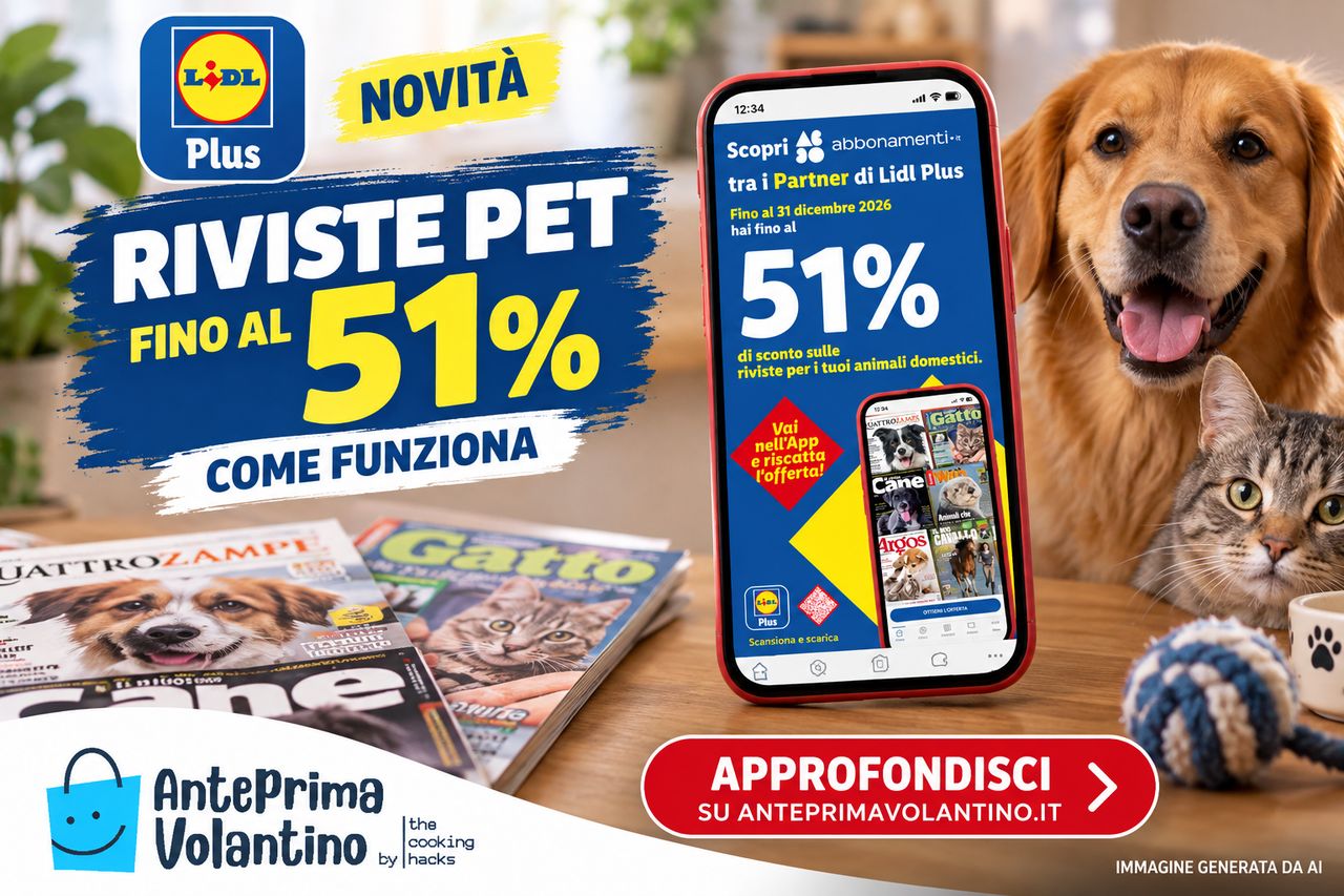 Lidl Plus, fino al 51% di sconto sulle riviste per cani e gatti: come funziona