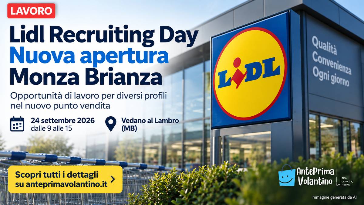 Lidl Recruiting Day Monza Brianza per la nuova apertura il 24 settembre 2026