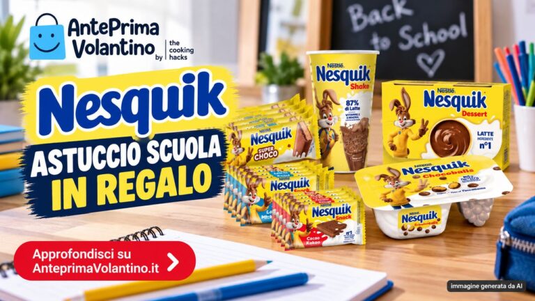 Nesquik astuccio scuola 2026 in regalo con 2 prodotti, come averlo