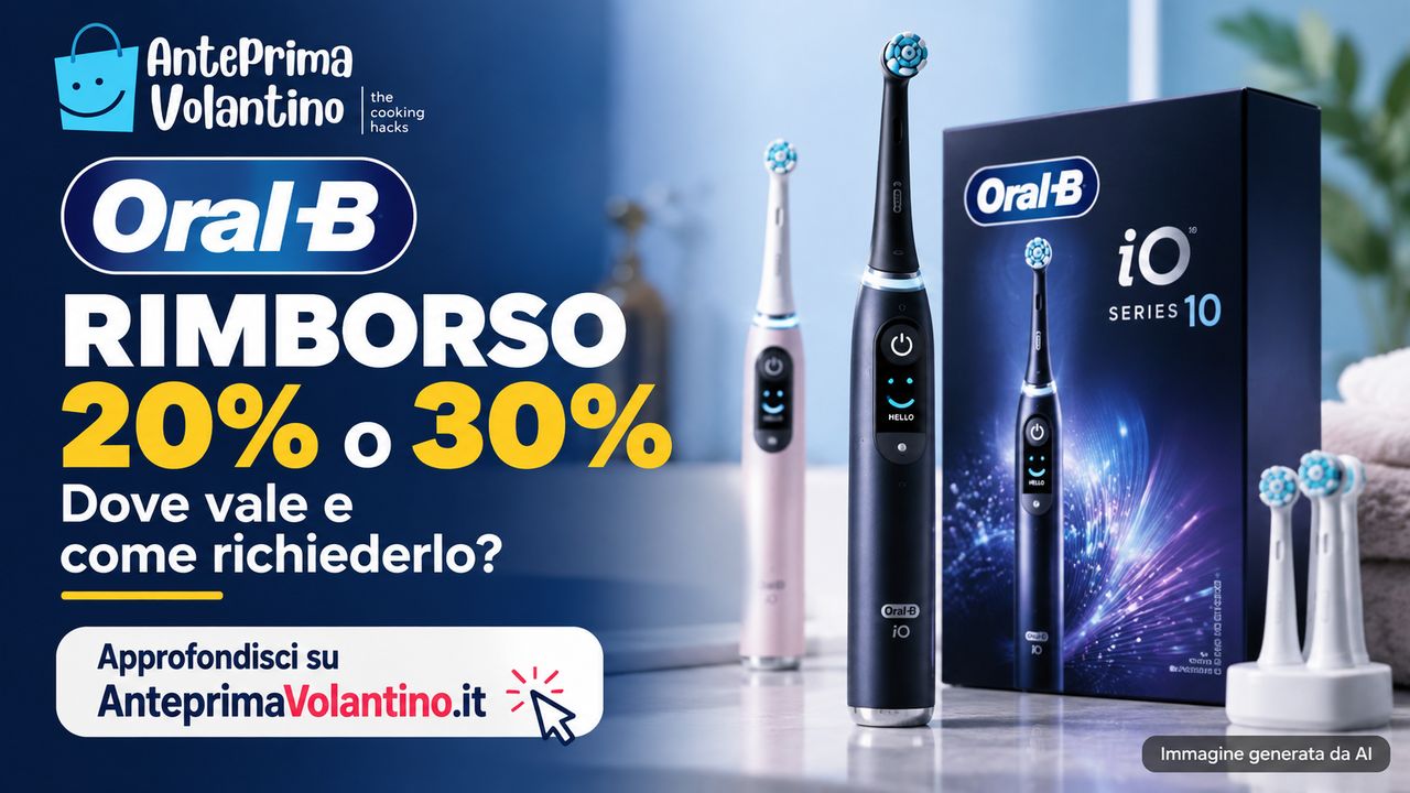Oral-B rimborso 20% o 30% fino a 100 euro, dove vale e come richiederlo