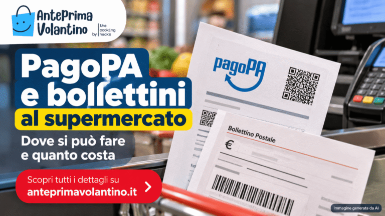 Pagare bollettini e PagoPA al supermercato, dove si può fare e quanto costa