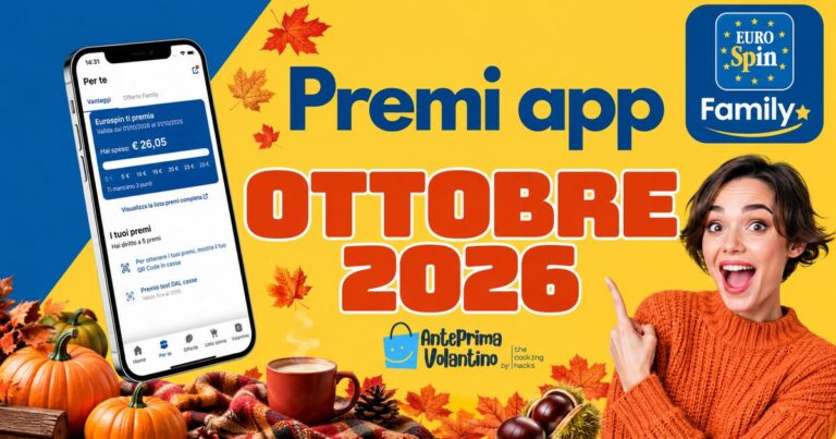 Premi Eurospin Ottobre 2026, omaggi dell'app con la tessera fedeltà