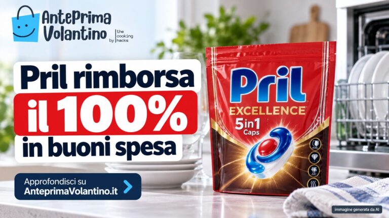 Pril rimborsa il 100% in buoni spesa, come funziona e quali prodotti comprare