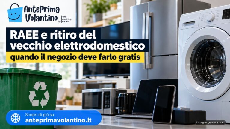 RAEE e ritiro del vecchio elettrodomestico, quando il negozio deve farlo gratis