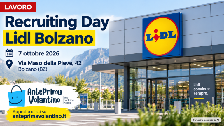 Recruiting Day Lidl Bolzano, lavoro nel punto vendita di Via Maso della Pieve