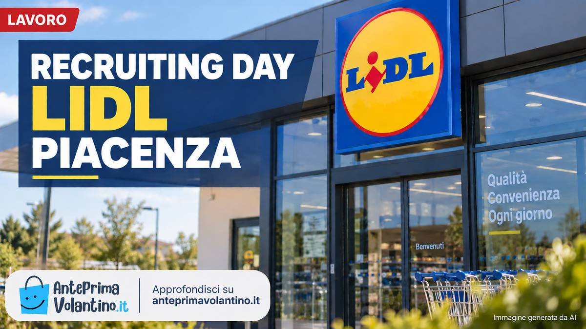 Recruiting Day Lidl Piacenza 23 settembre 2026, lavoro nei punti vendita