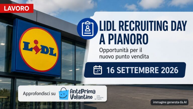 Lidl lavora con noi a Pianoro, Recruiting Day il 16 settembre 2026 per il nuovo punto vendita