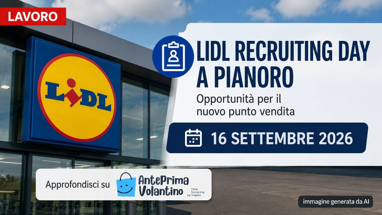 Lidl lavora con noi a Pianoro, Recruiting Day il 16 settembre 2026 per il nuovo punto vendita