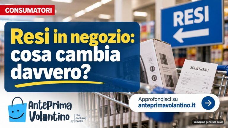 Resi nei negozi fisici, online il consumatore è più tutelato? Cosa prevedono supermercati e grandi catene