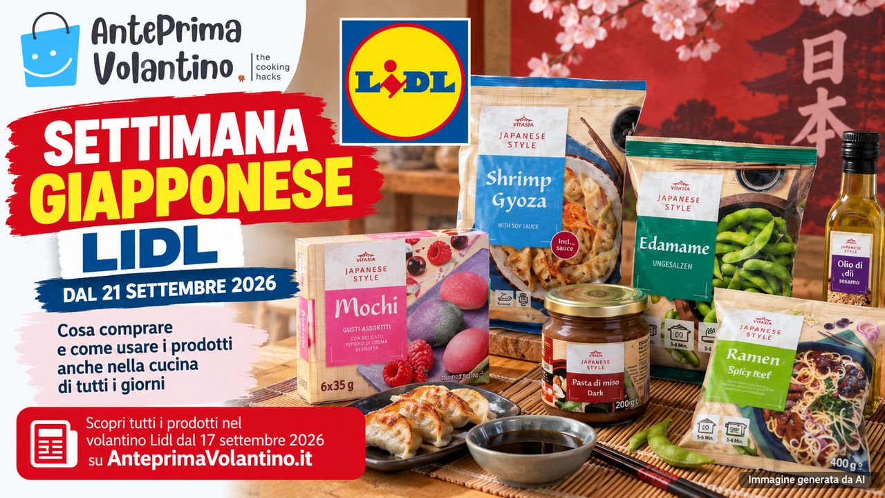 Settimana Giapponese Lidl dal 21 settembre 2026, cosa comprare e come usare i prodotti