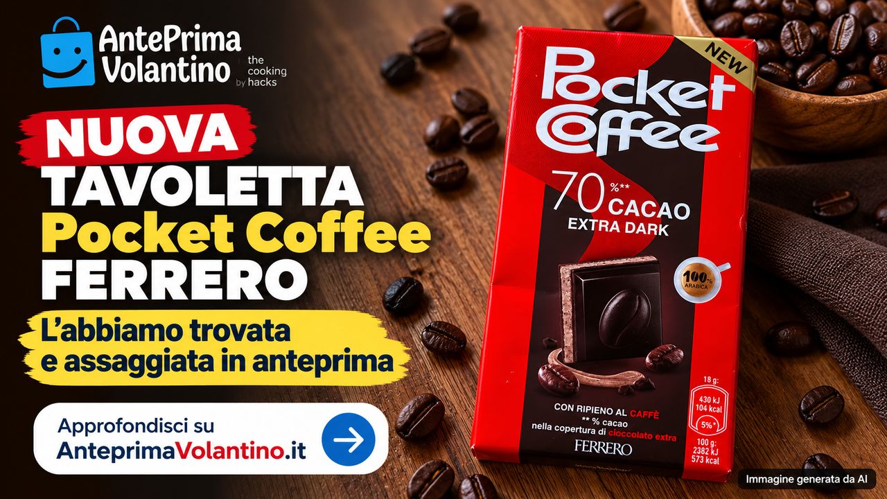 Nuova tavoletta Pocket Coffee Ferrero, l'abbiamo trovata e assaggiata in anteprima