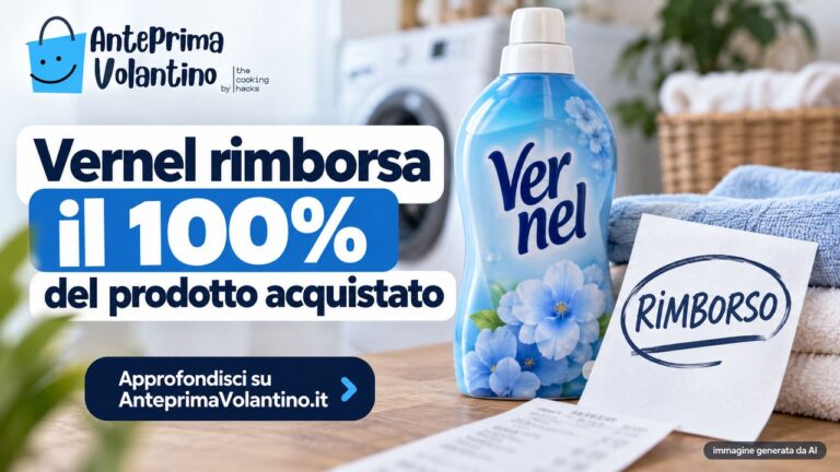 Vernel rimborsa il 100% del prodotto acquistato, come funziona il cashback 2026