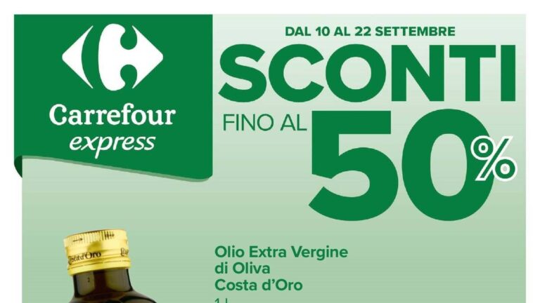 Volantino Carrefour Express dal 10 settembre 2026