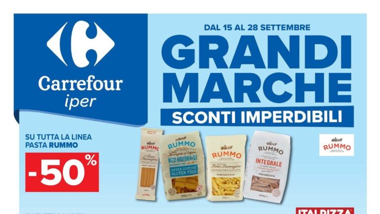 Volantino Carrefour Iper dal 15 settembre 2026