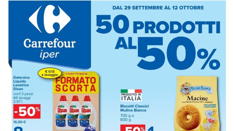 Volantino Carrefour Iper dal 29 settembre 2026